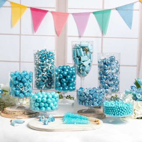 Light Blue Candy Buffet - Includes Hershey's Kisses, Candy Coated