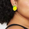 Lemon Stud Earrings - A New Day™ Yellow: Nickel-Free Metal, Post Closure, Drop Style - 2 of 3