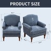 Blue Living Room Nailhead Upholstered Armchair, Comfortable Chenille Club Sofa Chair - 4 of 4