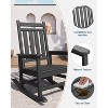 coucheta Poly Lumber Rocking Chair Outdoor Set of 4 with 2 Side Table, HDPE High Back Porch Rocker Chairs - All Weather Resistant Furniture for Patio - 3 of 4