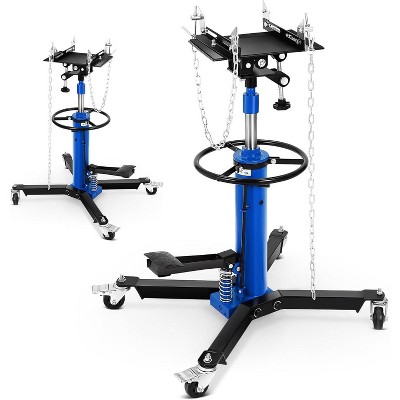 COZONY Hydraulic Transmission Jack, 2-Stage Telescopic Lift (33"-69"), Foot Pedal, 360° Swivel Wheels, Auto Repair, Garage