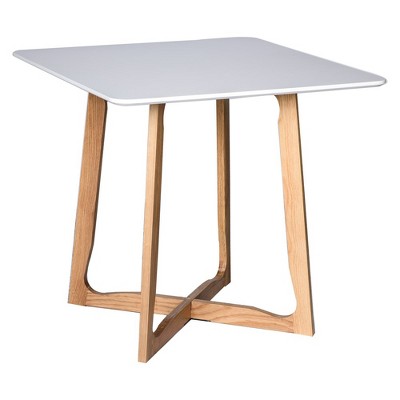 Leisuremod Cedar Modern Square Dining Table With A Criss Cross Frame ...