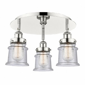 Canton - 3 Light Flush Mount In Industrial Style-9 Inches Tall and 17 Inches Wide - 1 of 1