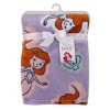 NoJo Disney The Little Mermaid Orange, Lavender, Aqua and White Ariel Super Soft Baby Blanket - 4 of 4