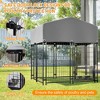 ORRD  Large Outdoor Dog Kennel with Roof & Cover, Heavy Duty Welded Wire Cage with Dual Lock for Medium Large Dogs - 3 of 4