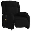 vidaXL Electric Massage Recliner Chair - Black Fabric Push Armchair with Vibration Massage, Electric Footrest/Backrest Adjustment - 3 of 4