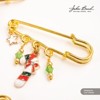 John Bead 8pcs Sweet & Petite 22x11mm Candy Cane Small Christmas Holiday Charms - 3 of 4