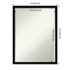 Amanti Art Jet Black Petite Bevel Bathroom Wall Mirror 25.5 x 19.5 in. - 4 of 4