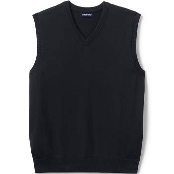 Lands' End School Uniform Men's Cotton Modal Fine Gauge Sweater Vest