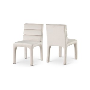 Meridian Furniture,Kai Velvet Dining Chair, Set of 2 - 1 of 4