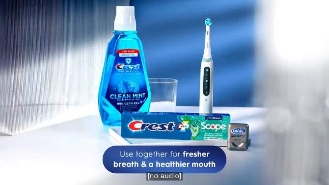 Crest + Scope Complete Whitening Toothpaste Minty Fresh - 5.4oz/3pk, 2 of 14, play video