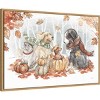 Amanti Art 33"x23" Autumn Dogs I by Mary Urban Framed Canvas Wall Art Print - 2 of 4
