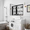 SpassWay 20 x 26 Inch Recessed or Wall Mount Medicine Cabinet Black Bathroom Storage with 3 Cupboards - 2 of 4