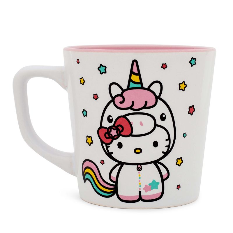 Silver Buffalo Sanrio Hello Kitty Unicorn Ceramic Latte Mug | Holds 17 Ounces, 2 of 9