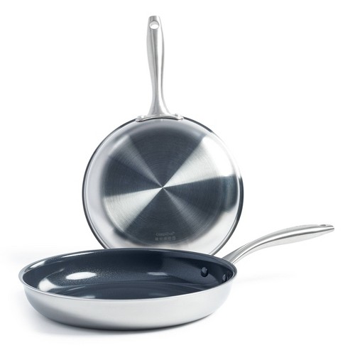 GreenPan Greenwich 2pk Stainless Steel Frypan Set