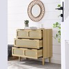 NicBex Rattan Dresser with 3 Drawers - 2 of 4