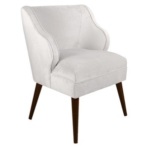Mandolene Mid-Century Arm Chair Velvet White - Project 62