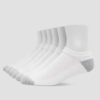 Men's Odor Resistant Quarter Socks 6pk - Goodfellow & Co™ White 6-12