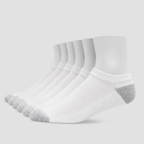 Hanes Men's Crew Socks, White, 6-pk