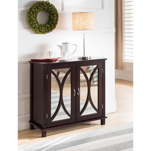 King Brand Marietta Wood Entryway Console Accent Cabinet, Espresso - image 1 of 4