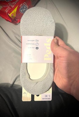 Peds Women's Super Soft With Traction 2pk Liner Socks - Gray 5-10 : Target