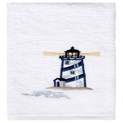 Saturday Knight Ltd Lighthouse High Quality Stylish Easily Fit & Ultra-Durable Everyday Use Hand Towel 16x25" - White