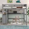 NicBex Full Size Wooden High Loft Bed with Built-In Dresser,Desk,Safety Guardrail&Shelves,Versatile Gaming Loft for Kids,Teens&Gamers,400lbs Max - 2 of 4