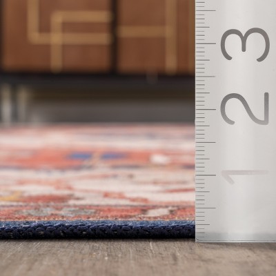 Eco-Friendly Reversible Rust Washable Area Rug, 3' x 5'