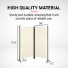 Proman Products Galaxy II Room Divider – Water-Repellent Beige Fabric, Black Metal Frame, Large 74.25" Wide, Indoor/Outdoor Use - 3 of 4
