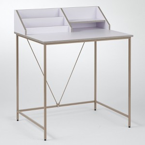 Quincy Desk White/Gray - Buylateral