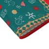 Unique Bargains Christmas Place Mats Linen Red Yellow 13"x17.7" 2 Pcs - 4 of 4