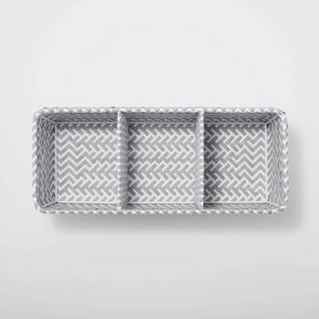 Small Decorative Plastic Bin with Cutout Handles White - Brightroom™
