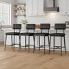 Garvee Bar Stools Set of 2, Tall Bar Chairs with Thick Cushion & Thickened Metal Legs, Upholstered Counter Height Bar Stools w/ Backrest and Footrest - 4 of 4
