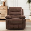 360 Swivel Rocker Chair Small Rocking Recliner, Upholstered Fabric Glider Nursery Chair with Side Pockets with Cup Holder, Massage and Heat Recliner - 2 of 4