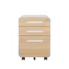 3 Drawer Mobile File Cabinet with Lock, Metal Under Desk Rolling Filing Cabinets, Fully Assembled 5-Wheel Office Cabinet for Home Office Letter - 2 of 4