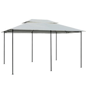 vidaXL Garden Marquee with Curtains 157.5"x118.1" White - 1 of 4