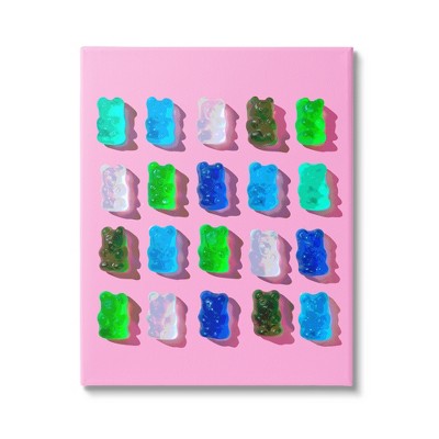 Stupell Industries Gummy Candy Bears Pattern Canvas Wall Art