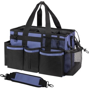 Wearable Cleaning Caddy Organizer with Handle & Shoulder Straps, Tool Bag with 4 Foldable Dividers for Under Sink & Car Cleaning - 1 of 4