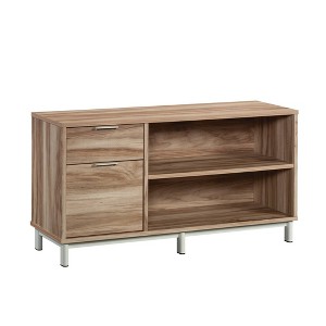 Sauder Bergen Circle Office Credenza Kiln Acacia: Laminated MDF, Metal Hardware, Spot Clean, Assembly Required - 1 of 4