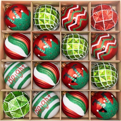 COZONY 16-Piece Shatterproof Christmas Ball Ornaments with Lanyard