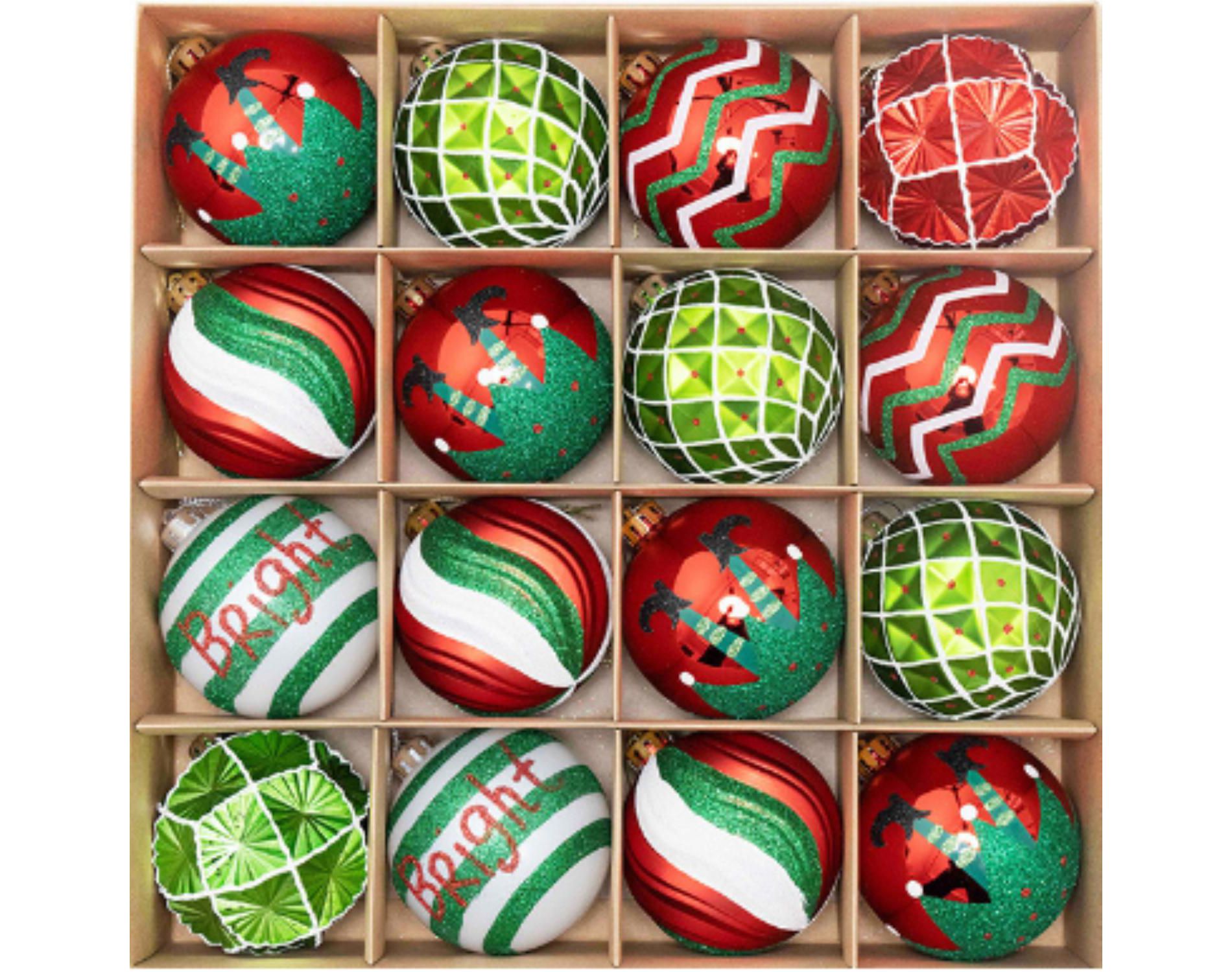 COZONY 16-Piece Shatterproof Christmas Ball Ornaments with Lanyard