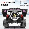 12V 2-Seater Kids Ride On Truck, 4WD Electric Car w/Remote Control, Dual Motors, Music, LED Lights, Spare Tire - 4 of 4