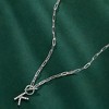 Pure Collection by Ross-Simons Diamond Initial Paper Clip Link Toggle Necklace in Sterling Silver - 2 of 4