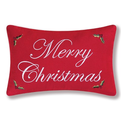 C&F Home 8" x 12" Merry Christmas Petite Embroidered Throw Pillow