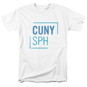 Men's CUNY Graduate School of Public Health & Health Policy Official Distressed Primary Logo T-Shirt - 1 of 4