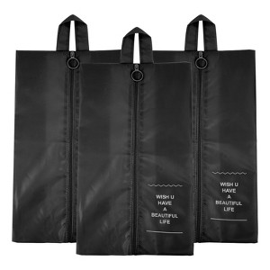 Unique Bargains Waterproof Outdoor Travel Portable Zipper Shoes Bags 3 Pcs - 1 of 4