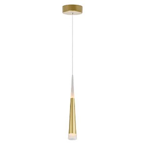 CWI Lighting Andes LED Down Mini Pendant With Satin Gold Finish - 1 of 4