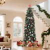 Pre-Lit Pencil Christmas Tree,Artificial Slim Christmas Tree with LED Light,Realistic Xmas Tree Holiday Party Decoration for Indoor and Outdoor Use - 4 of 4