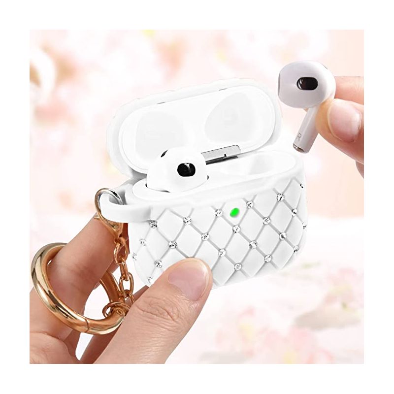 Worryfree Gadgets Case Compatible with AirPods 3 Case Generation 3 Bling Rhinestone Cover for Women Girls TPU Protective Shockproof Case, 3 of 7
