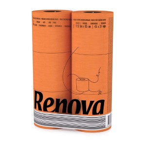 Evideco French Home Goods 3-Ply 140-Sheet Orange Toilet Paper Vibrant Halloween Bulk Sandalwood-Scented Rolls - 1 of 4
